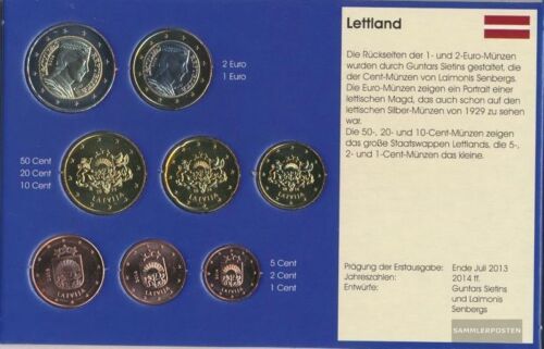 Lettland Stgl./unzirkuliert Kursmünzensatz gemischte Jahrgänge Stgl./unzirkulier - Bild 1 von 1