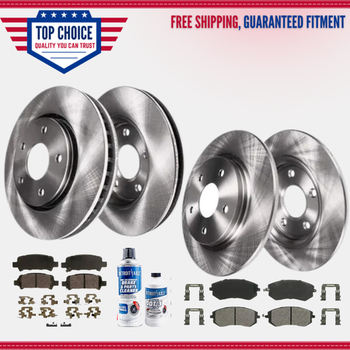 11.54'' Front 10.47'' Rear Disc Rotors Ceramic Brake Pads For Subaru Forester - Foto 3