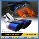 Car Exhaust Rear Pipe Tail Muffler Auto Tip Accessories Replace Kit AUXITO Blue