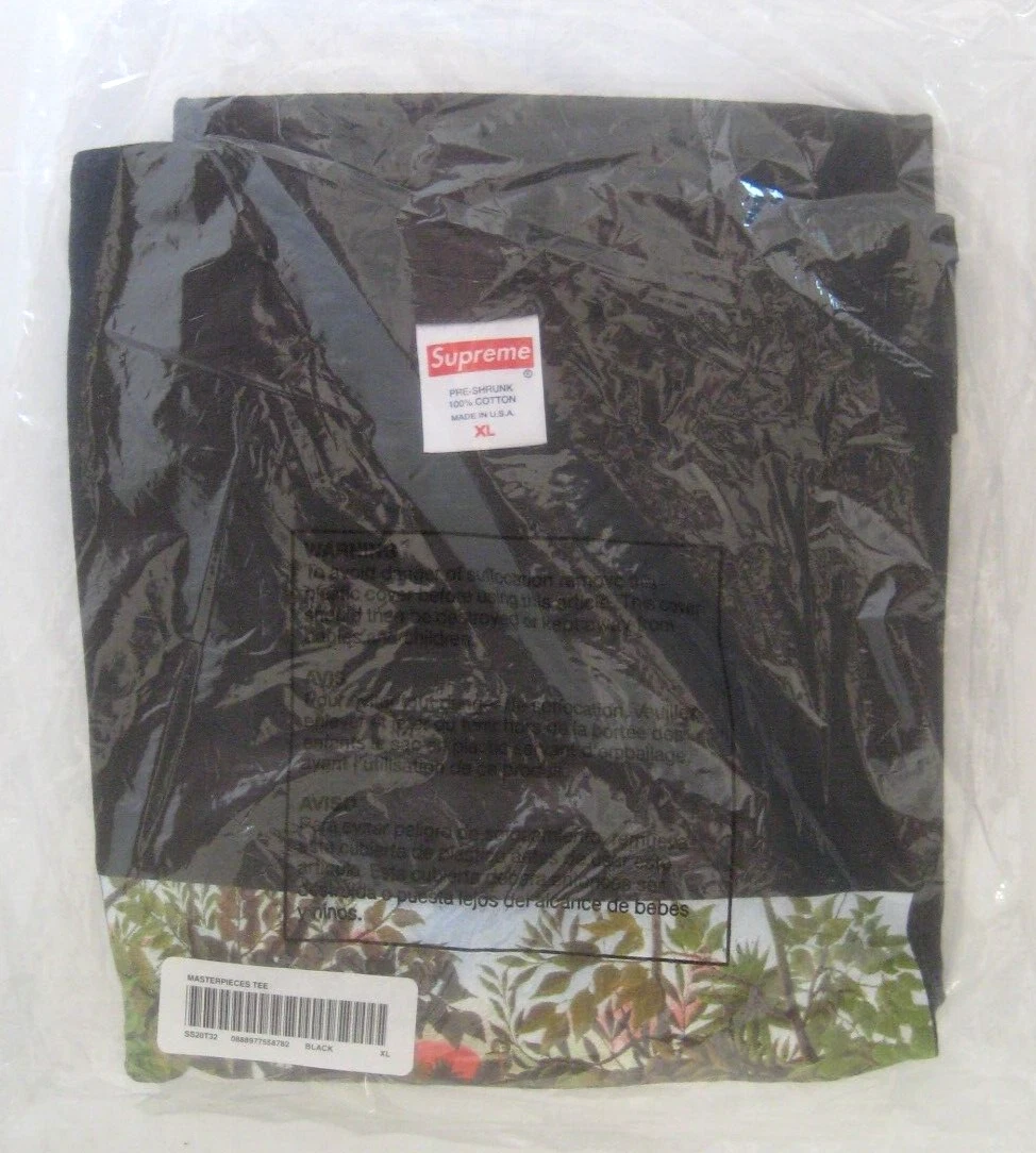 Tee shirt noir Supreme Masterpieces SS20 taille XL 100% AUTHENTIQUE et neuf avec étiquette rare