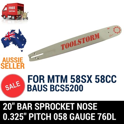 20'' CHAINSAW BAR 325 058 76DL Suits BAUS BCS5200, BCS5800A
