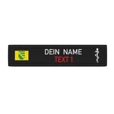 Namenspatch personalisiert Sachsen Logo Feuerwehr Rettungsdienst Notfall #41804