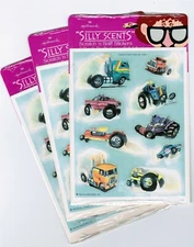 Vintage Scratch n Sniff FUEL Trucks Hallmark 3 Packs 6 Sheets Stickers! NEW 1983