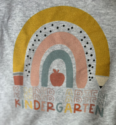 Kindergarten Rainbow Teacher Kinder Crewneck Sweatshirt Small Heather Gray