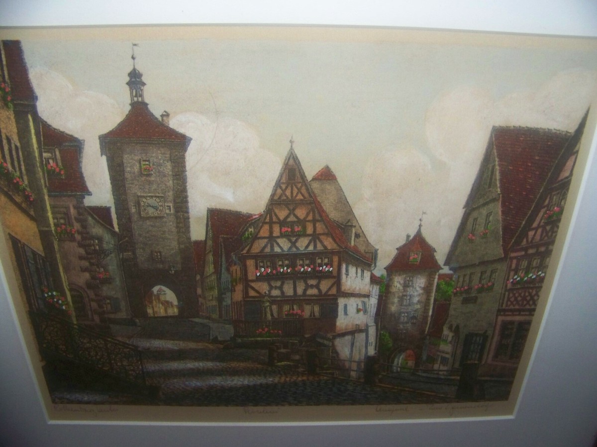 Ernst Geissendorfer(1908-1993)Artist DE, Orig. Colored Etching