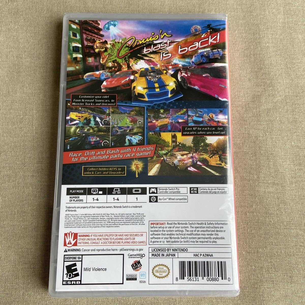 Cruis'n Blast (Nintendo Switch 2021 NEW) Cruising Racing 1-4