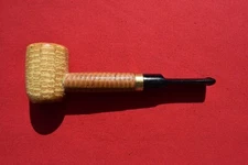 Vintage Missouri Meerschaum Corn Cob Shank Pipe Straight Large Stinger