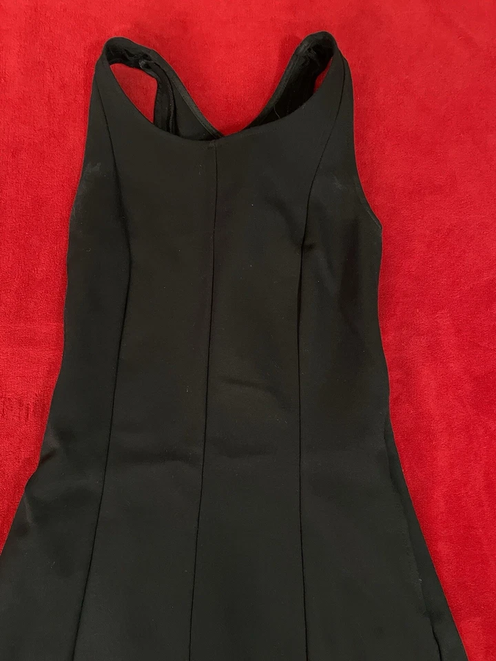 Vestido negro Merona para mujer sin mangas con cremallera trasera elástico bolsillos laterales talla: XS Foto 3 de 4