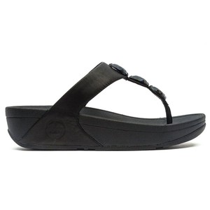 FitFlop Petra Thong Sandal, All Black Leather, Women Size 6, $100 | eBay