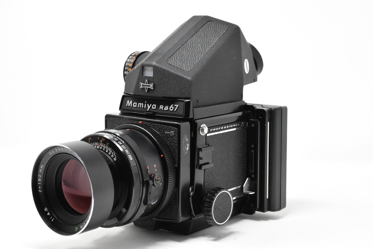 Mamiya RB67 Pro S Film Camera Sekor C 180mm f4.5 lens Polaroid 