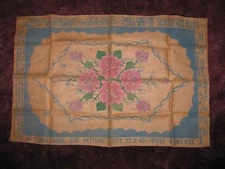 Vintage Pimitive Rug Hooking Pattern-WONDER ART "Rose Romance" Wool Yarn Guide