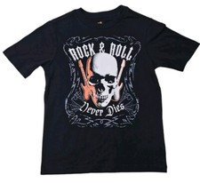 Way to Celebrate Boys Short Sleeve Halloween Graphic T-shirt Black Sz XS 4-5 