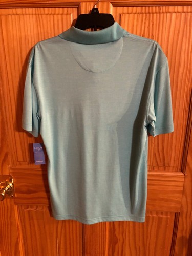 Haggar Cool Tech Polo Shirt Mens Green Small Retail $48 (s-blk-10-84) - Picture 2 of 7