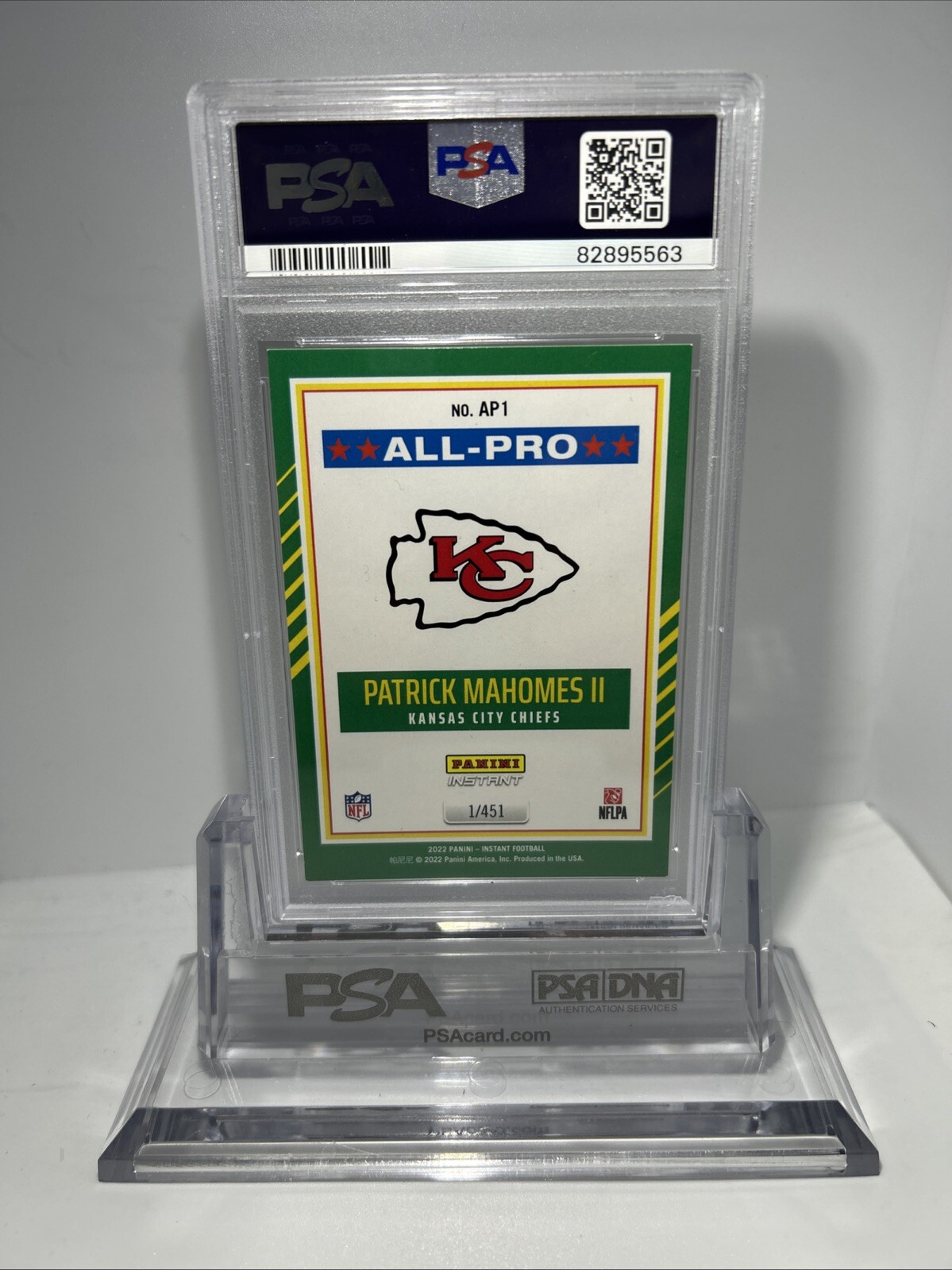 2022 Panini Instant NFL Patrick Mahomes II ALL-PRO TEAM 1/451 SP Chiefs #AP1