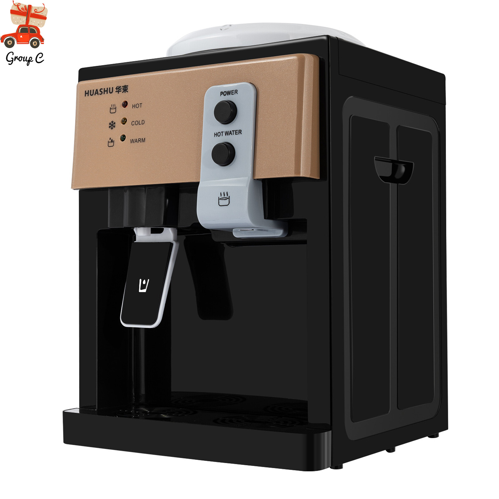 Loading Small Water Cooler Dispenser 5-Gallon Cold and Hot Water Dispenser Top