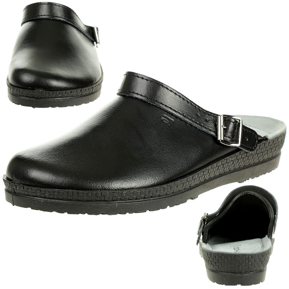 Мужские сабо-тапочки Rohde Neustadt-h Doctors Shoes 1518 черные