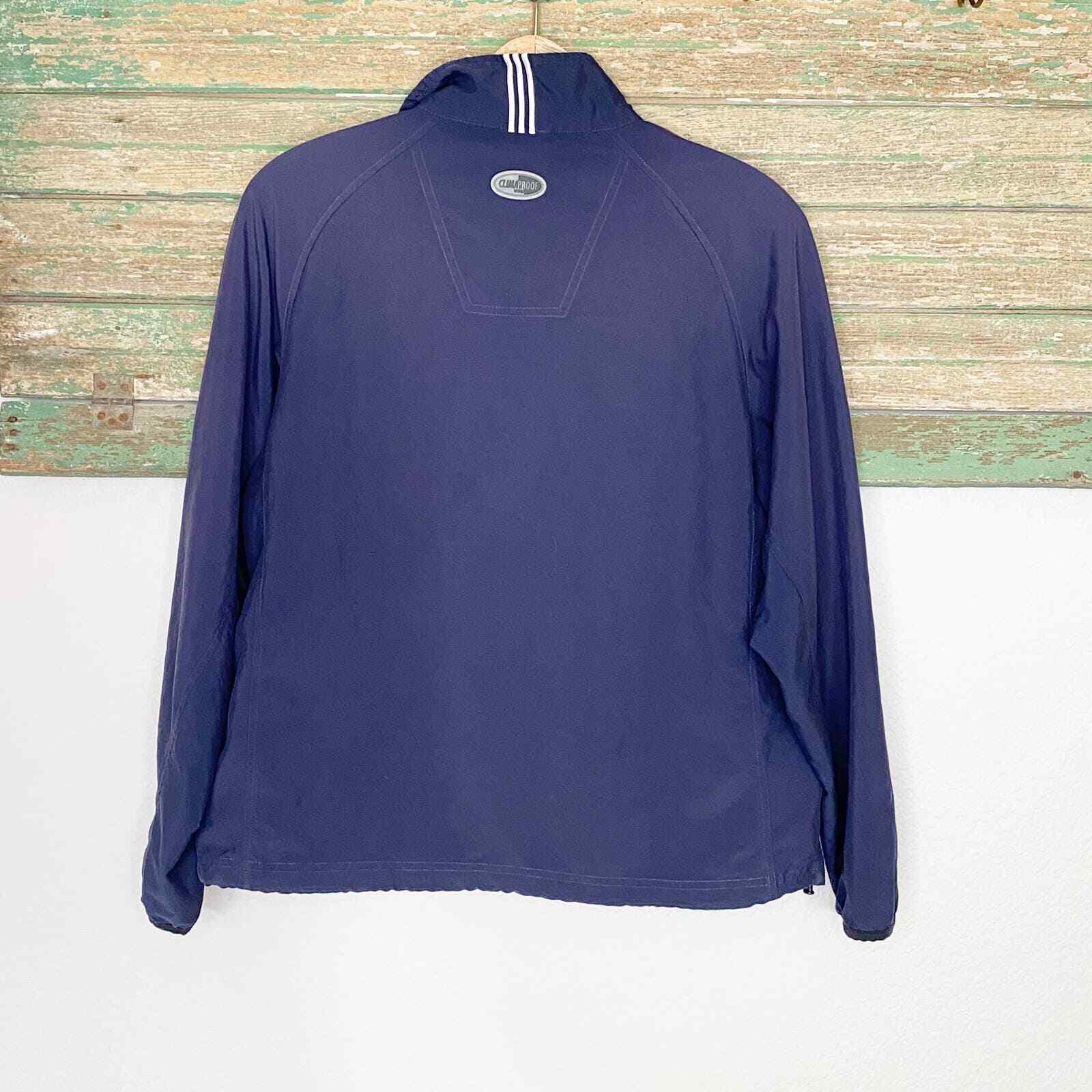 Adidas Windbreaker Jacket Pullover Navy Medium - image 3