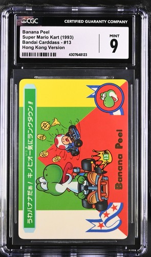 CGC 9 Carddass SUPER MARIO KART Yoshi vs Toad NINTENDO Trading Card HONG KONG !!