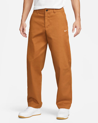 Nike Life El Chino Pants Woven Baggy FD0405-270 Ale Brown $95 Men's Size 32
