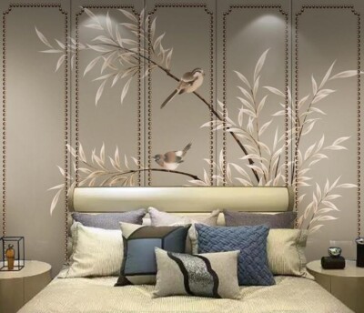3D Branch Magpie ZHUA40962 Wallpaper Wall Murals Removable Self-adhesive Ann