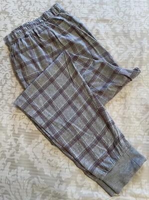 Asda George Men’s Long Pyjama Bottoms Size XL Grey Check NWOT UK