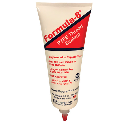 Formula 8 PTFE Paste Thread Sealant 100 g. Tube Gas Liquid and Vacuum Service