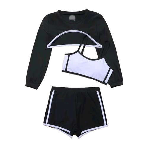 Kids Girl Outfits Holiday Swim Set Outdoor Swimsuit Stylish Activewear Exercise - Picture 4 of 19