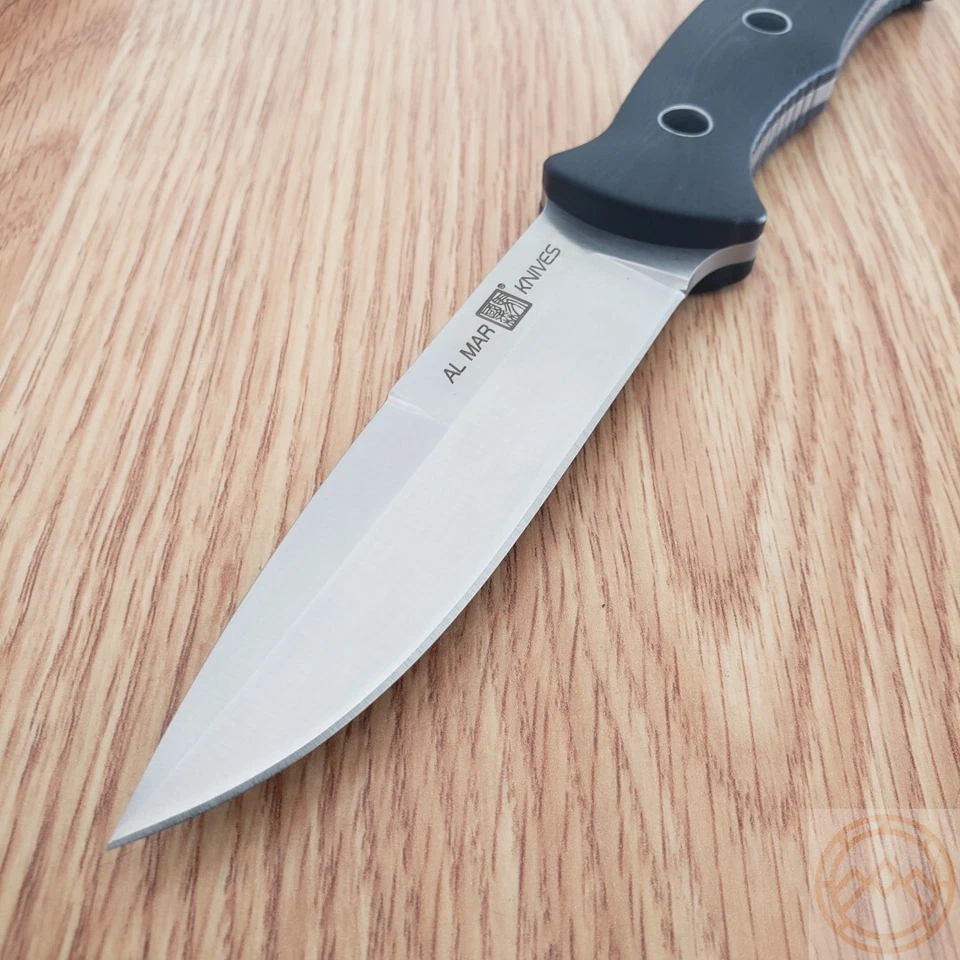Al Mar S.E.R.E. Cuchillo Fijo Operator 40 4" Herramienta D2 Hoja de Acero Negro Mango G10 Foto 2 de 4