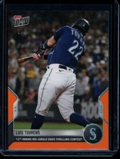 2022 Topps Now #681 Luis Torrens Orange Parallel Card #d /5