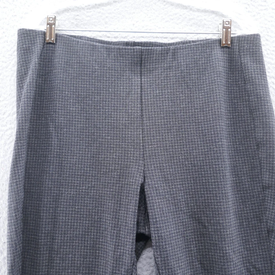 J Jill Womens Ponte Knit High Rise Leggings XL Gray Houndstooth Pull On Stretch - Image 2 of 4