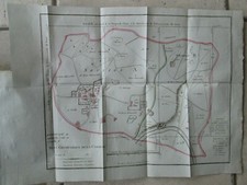 Collection des lois, arrêtés ARPENTAGE DES COMMUNES, 1804. Plan colorié de PARIS