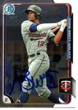 Adam Brett Walker II Minnesota Twins 2015 Bowman Chrome Signed Card