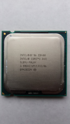 Intel Core 2 Duo E8400, LGA 775, 3 GHz, FSB 1333, 6 MB L2, SLB9J, 65 Watt