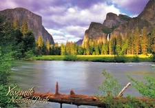 USA California Yosemite National Park Valley View Vintage Postcard BP3
