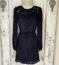 Michael Kors Size XS Woman's Purple Black Animal Print Career Cocktail Dress