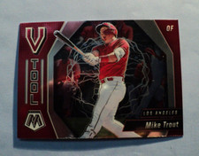 2021 Panini Mosaic Mike Trout Red V Tool Insert Card #VT4 Angels AUCT#9535