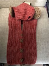Kids Alpaca Blend Wool Hat With Collar Andes Gifts Fair Trade Hand Knit NWT