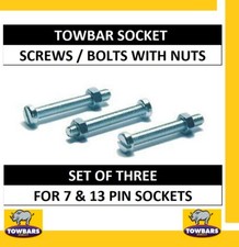 7/13 Pin Towbar Socket Mounting Fixing Screws / Bolts & Nuts Tow Bar M5x35
