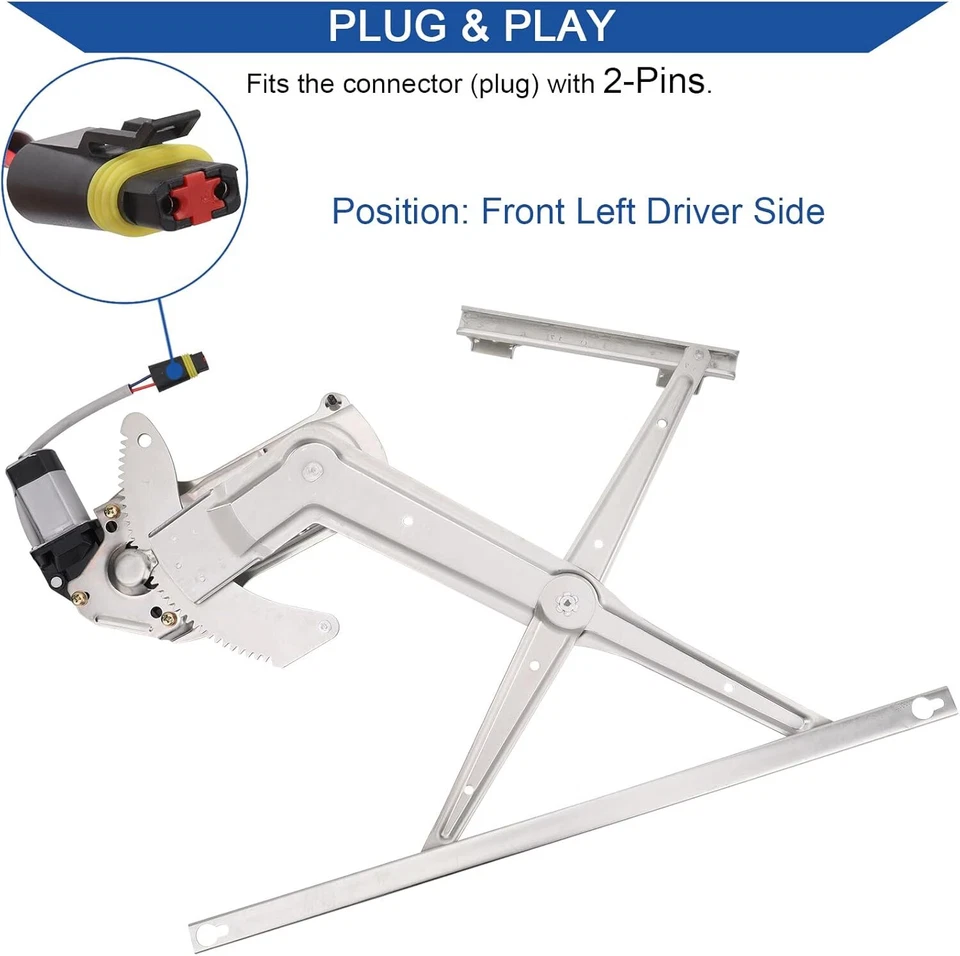 Front Driver Side Window Regulator W/ Motor For 1994 - 2001 Ram 1500 2500 3500 Foto 3 de 4