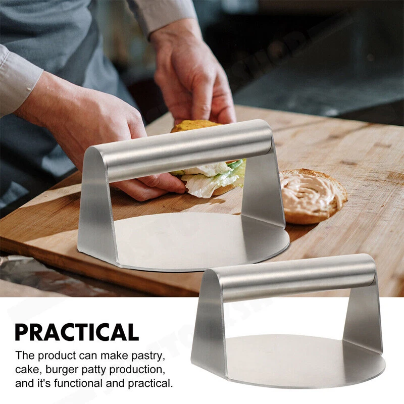 Burger Press Meat Smasher Hamburger Steak No-Rust for Griddle Home BBQ Accessory - image 3 of 4