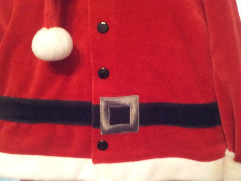 Traje de Papá Noel Infantil Sombrero Chaqueta Pantalones Talla 6M Navidad Imitación Piel Cinturón Bordado Foto 3 de 4