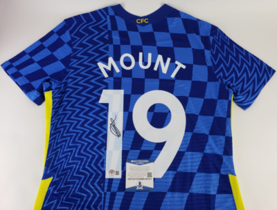 Chelsea FC Nike サッカーシャツ MOUNT 19 Mason Mount Signed Autographed Chelsea FC Nike Dri-Fit Soccer