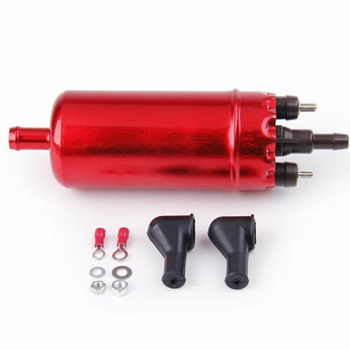 Red Inline 125psi High Pressure EFI Electric Fuel Pump Universal Kits 0580464070 - Picture 7 of 12