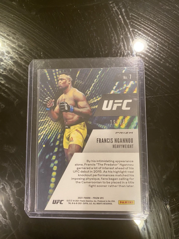 Francis Ngannou 2021 Panini Prizm UFC Mojo Refractor Card Instant Impact /25 - Image 2 of 2