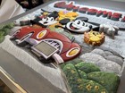 Hand Carved "Mickey's Runaway Railway" wood welcome sign 23"x23" and 2.5" deep — photo 3