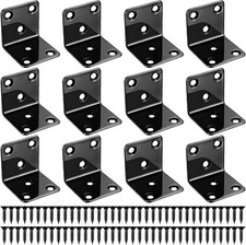 Right Angle Metal Corner Brackets, 12 Pcs 90 Degree L Shaped Heavy Duty Shelf