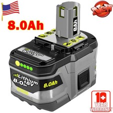 For RYOBI P108 18V 8.0Ah One Plus High Capacity Battery 18 Volt Lithium-Ion New