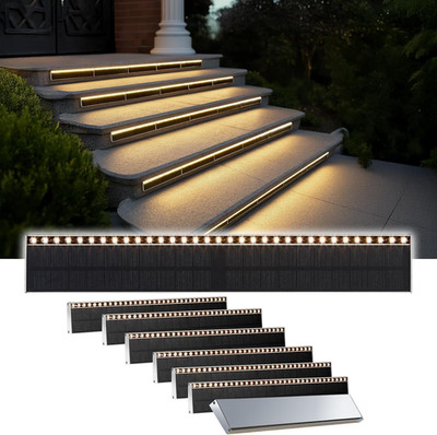 Solar Step Lights for Outside, 33 Focused-Beam High-Brightness Leds, Waterproof 