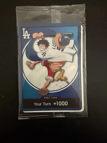PLEASE READ ✅ 2026 CREASED Dodgers x One Piece Night Promo Card Monkey D Luffy