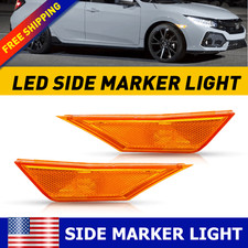 Amber LED Fender Side Marker Lights for 2016-2021 Honda Civic Driver & Passenger